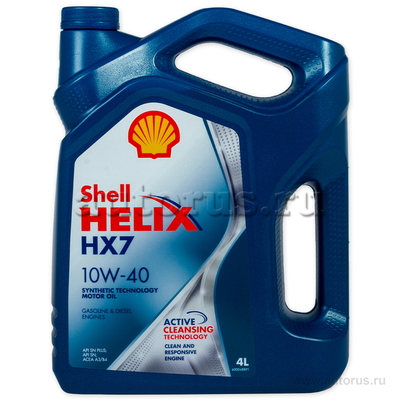 Масло моторное Shell Helix HX7 10W40 полусинтетическое 4 л 550051575