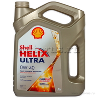 Масло моторное Shell Helix Ultra SN+ A3B4 0W40 синтетическое 4 л 550051578