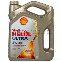 Масло моторное Shell Helix Ultra SN+ 5W40 синтетическое 4 л 550051593