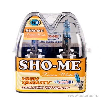 Лампа 12V H1 55W +120% SHO-ME HIGH QUALITY 2 шт. DUOBOX H1 SVU