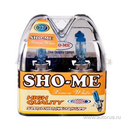 Лампа 12V H7 55W +120% SHO-ME HIGH QUALITY 2 шт. DUOBOX H7 SVU