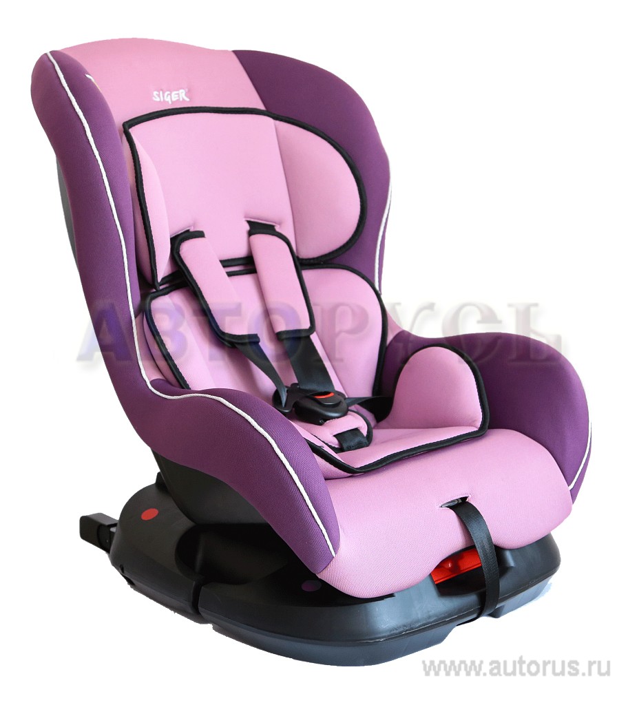 Кресло детское автомобильное группа 0-1-2 от 0 кг до 18 кг с креплением ISOFIX фиолетовое SIGER НАУТИЛУС