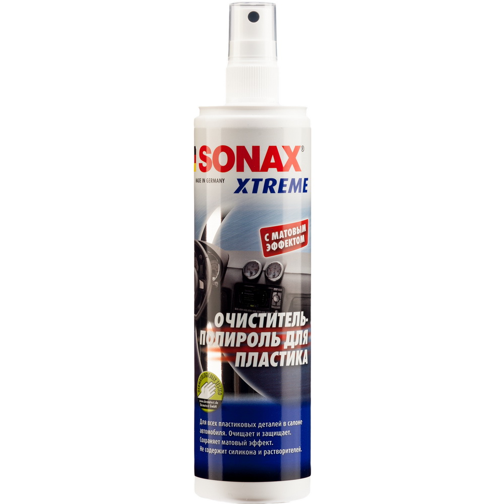 Очиститель-полироль SONAX Xtreme пластика с антистатиком(матовый эффект без запаха 0,3л). SONAX 283200