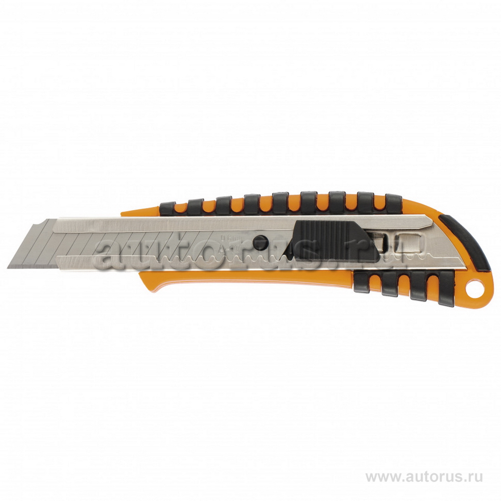 Нож, 18 мм, выдвижное лезвие, металлическая направляющая, пластиковый двухкомпонентный корпус Sparta SPARTA 78939