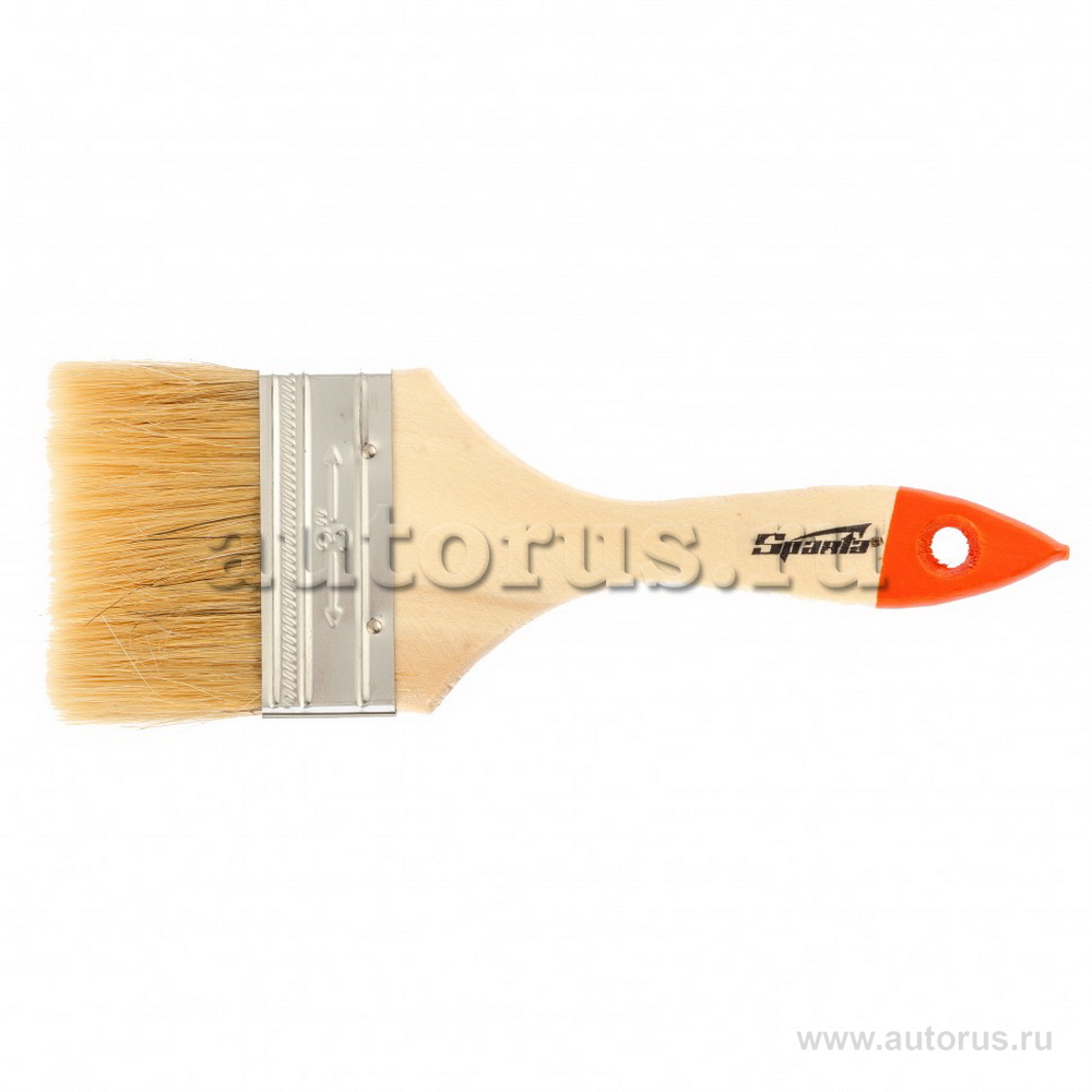 Кисть плоская Slimline 3, 75 мм, натуральная щетина,, деревянная ручка SPARTA 824405
