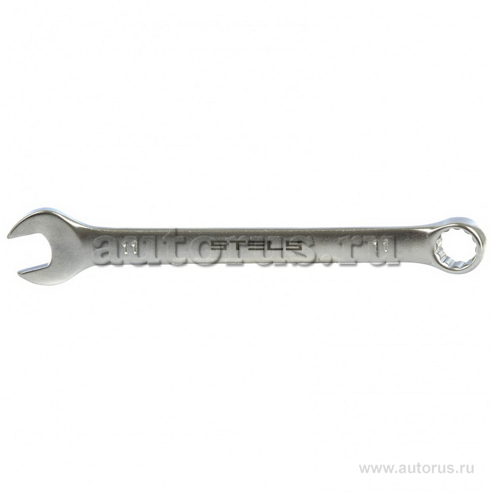 Ключ комбинированный, 11 мм, CrV, матовый хром STELS 15207