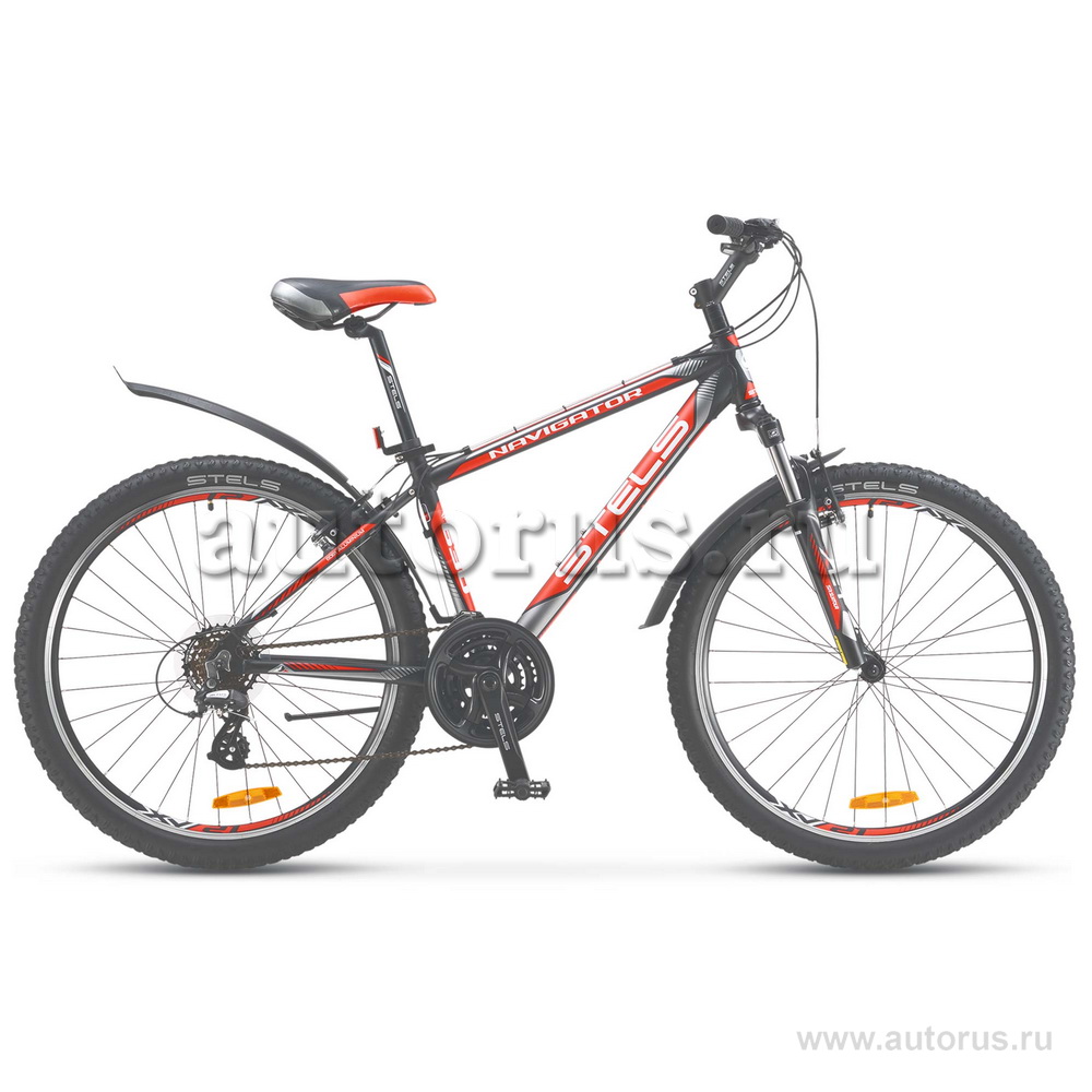 Велосипед 26 горный STELS Navigator 630 V (2018) количество скоростей 21 рама алюминий 19,5 черный/серебр/красный