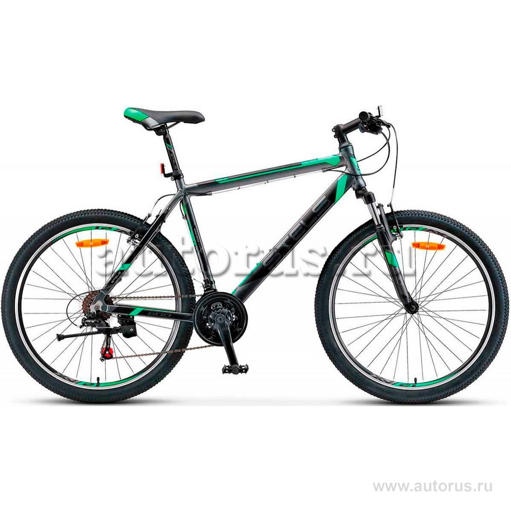 Велосипед 26 горный STELS Navigator 600 V (2019) количество скоростей 21 рама 18 Антрацитовый/зелёный