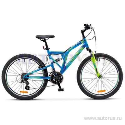 Велосипед 24 подростковый STELS Mustang V (2019) количество скоростей 18 рама сталь 16 синий