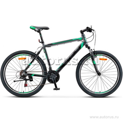 Велосипед 26 горный STELS Navigator 600 V (2018) количество скоростей 21 рама алюминий 18 черный/зеленый