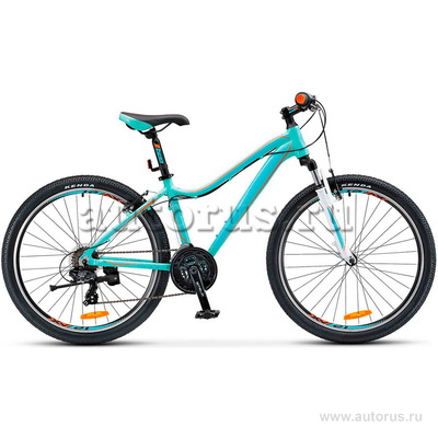 Велосипед 26 горный STELS Miss 6000 V (2018) количество скоростей 18 рама алюминий 17 морская-волна/оранжевый