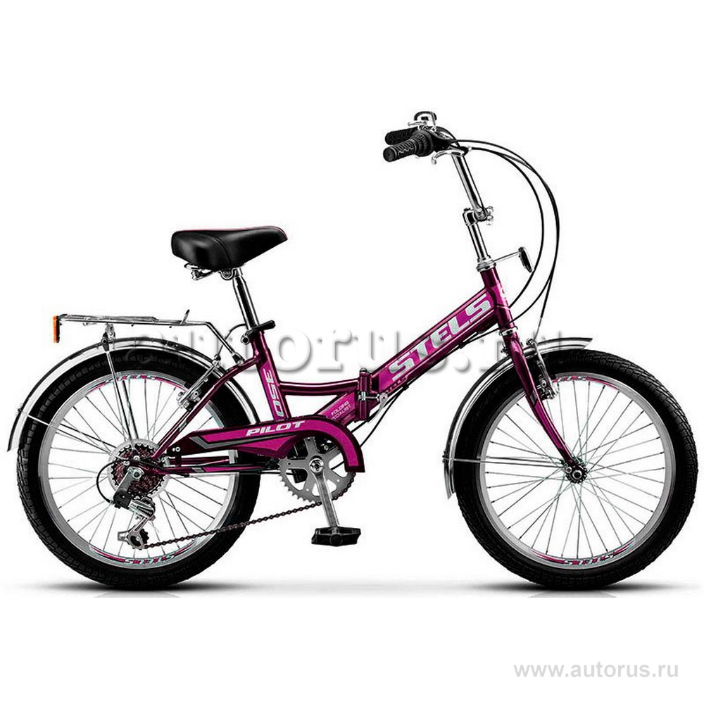 Велосипед 20 складной STELS Pilot 350 (2018) количество скоростей 6 рама сталь 13 фиолетовый