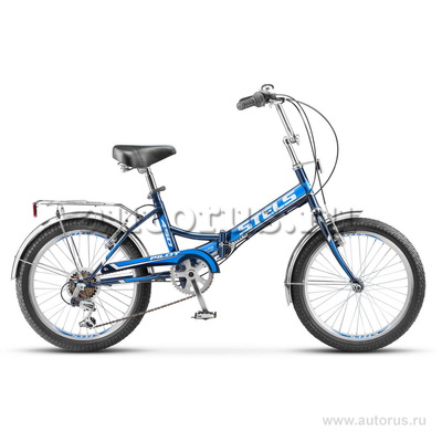 Велосипед 20 складной STELS Pilot 450 (2018) количество скоростей 6 рама сталь 13,5 синий