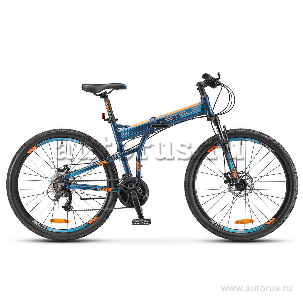 Велосипед 26 горный STELS Pilot 950 MD (2018) количество скоростей 21 рама алюминий 17,5 темно-синий