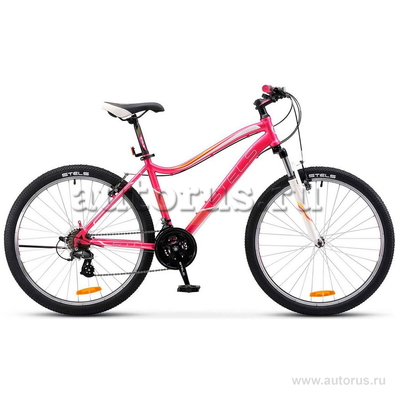 Велосипед 26 горный STELS Miss 5000 V (2018) количество скоростей 21 рама сталь 15 розовый LU074803