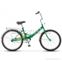 Велосипед 24 складной STELS Pilot 710 (2018) количество скоростей 1 рама сталь 16 Зеленый/желтый