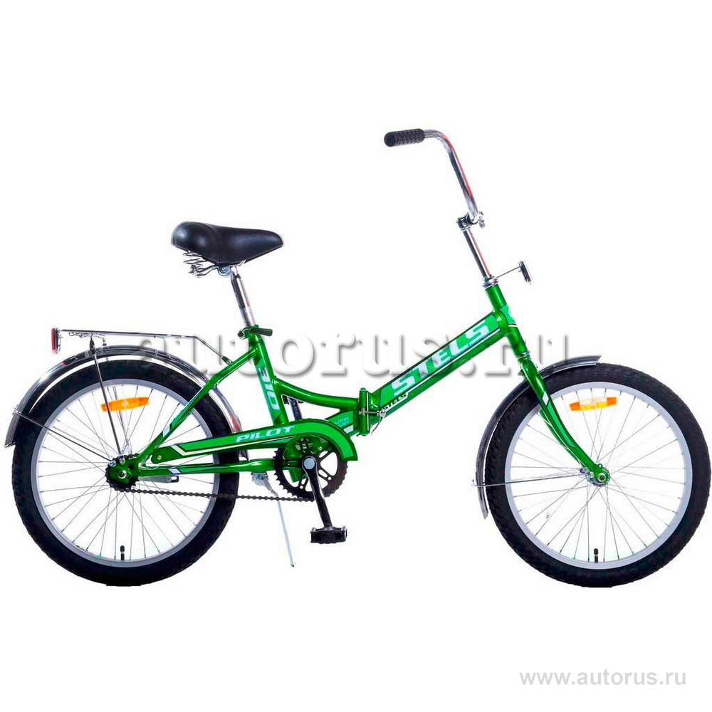 Велосипед 20 складной STELS Pilot 310 (2018) количество скоростей 1 рама сталь 13 Зеленый/желтый