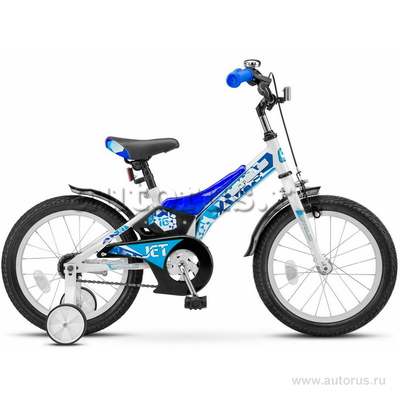 Велосипед 16 детский STELS Jet (2018) количество скоростей 18 рама сталь 9 белый/синий
