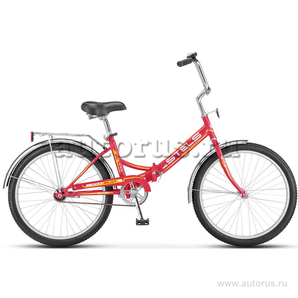 Велосипед 24 складной STELS Pilot 710 (2018) количество скоростей 1 рама сталь 16 Малиновый