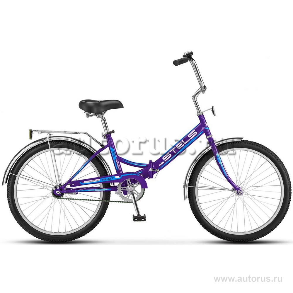 Велосипед 24 складной STELS Pilot 710 (2018) количество скоростей 1 рама сталь 16 фиолетовый