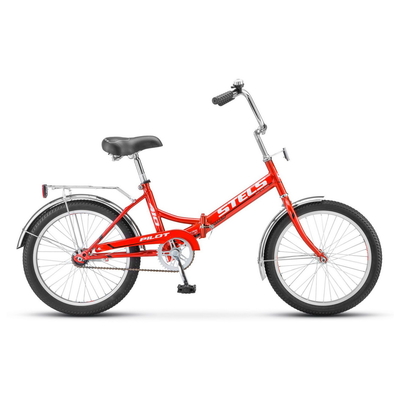 Велосипед 20 складной STELS Pilot 410 (2019) количество скоростей 1 рама сталь 13,5 Малиновый