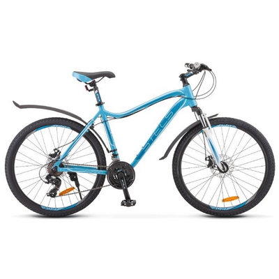 Велосипед 26 горный STELS Miss 6000 MD (2020) количество скоростей 21 рама сталь 17 голубой