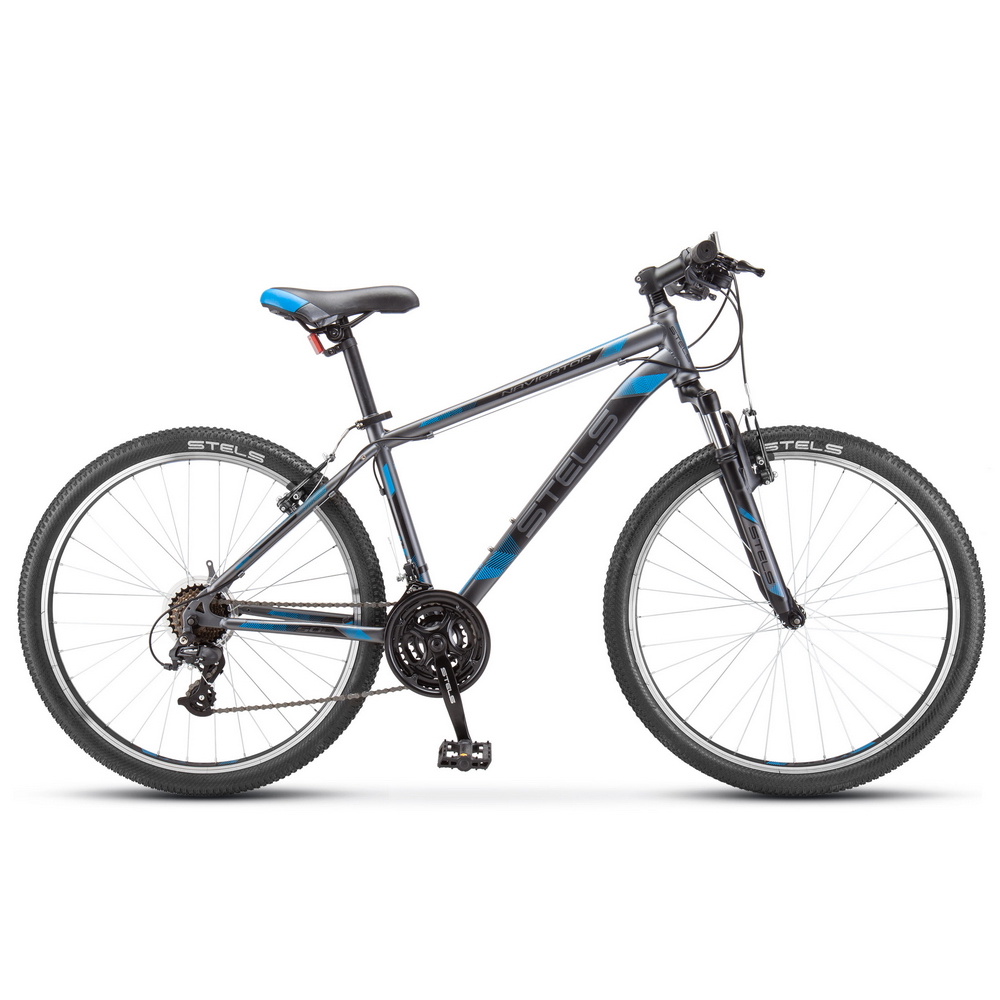 Велосипед 26 горный STELS Navigator 500 V (2020) количество скоростей 21 рама сталь 20 черный/зеленый
