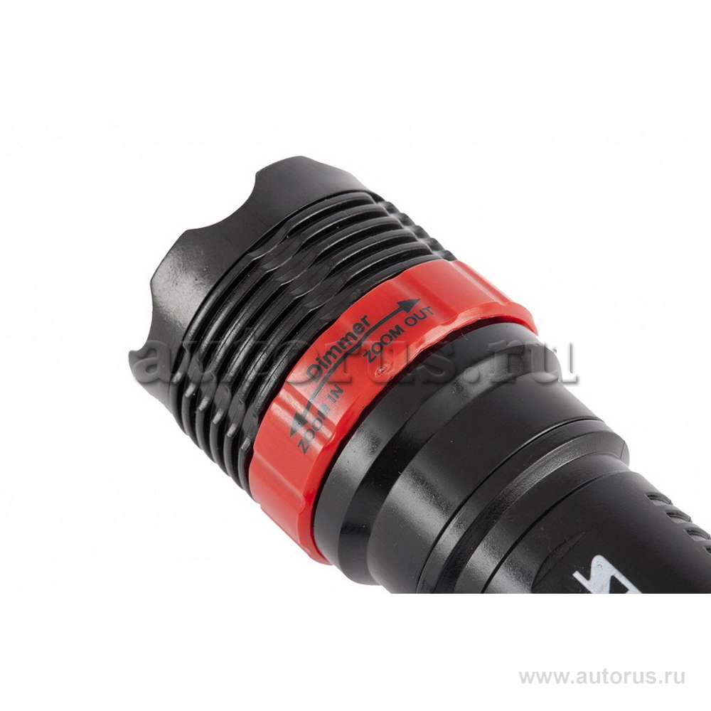 Фонарь бытовой, пластик, 1 W Led, ремешок, зум, 3 режима 100%-50%-строб, 3 х ААА Stern 90570 STERN 90570