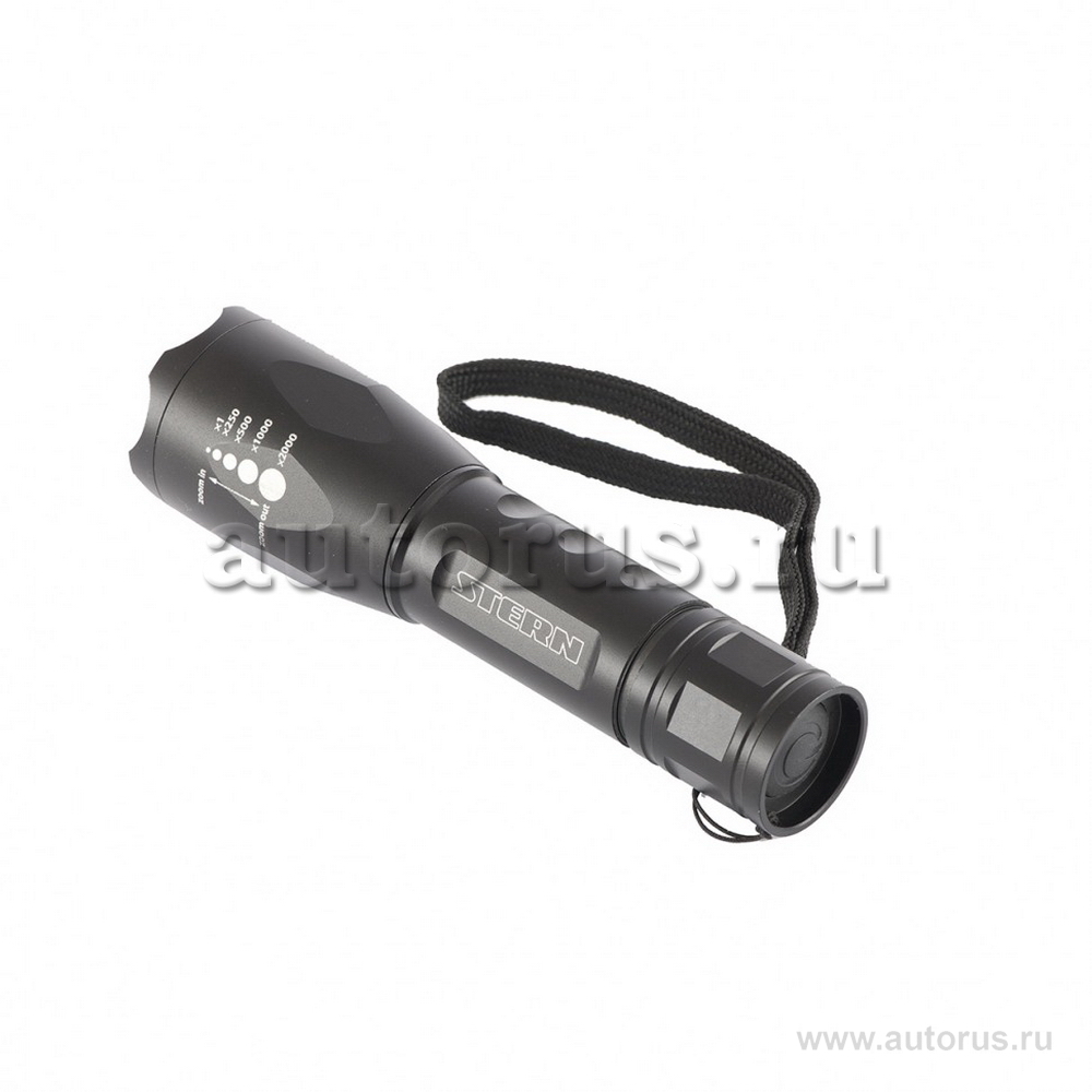 Фонарь, 3 W CREE Led 3 W, зум, 3 режима 100 %-50 %-строб, ремешок, 160 Лм, 200 м, 3 х ААА Stern 9058 STERN 90581