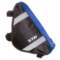 Велосумка STG мод. 12490 размер. M под раму,треугольная ,черная/серая. STG Х88294