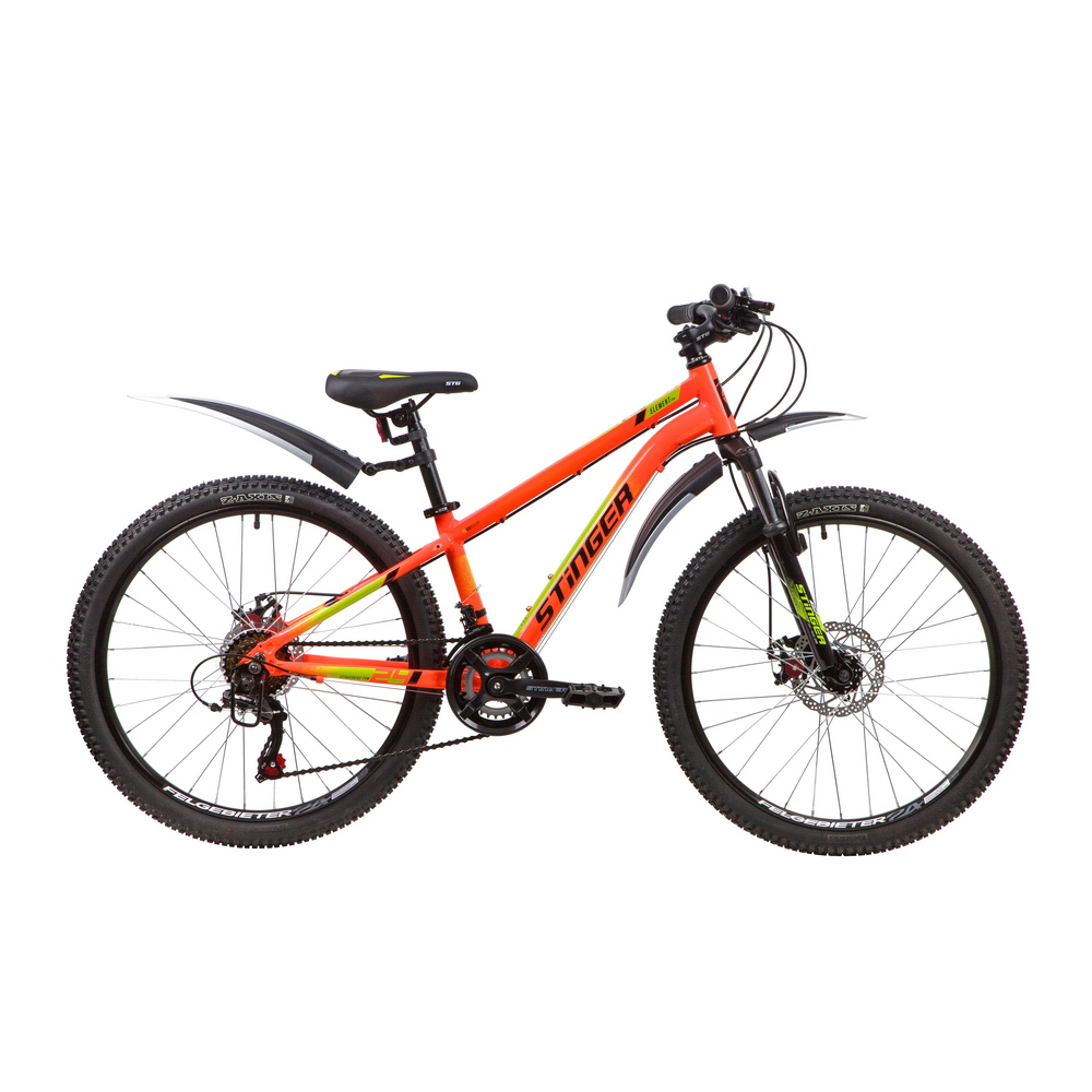 Велосипед 24 подростковый STINGER Element Evo (2020) количество скоростей 21 рама алюминий 12 оранжевый