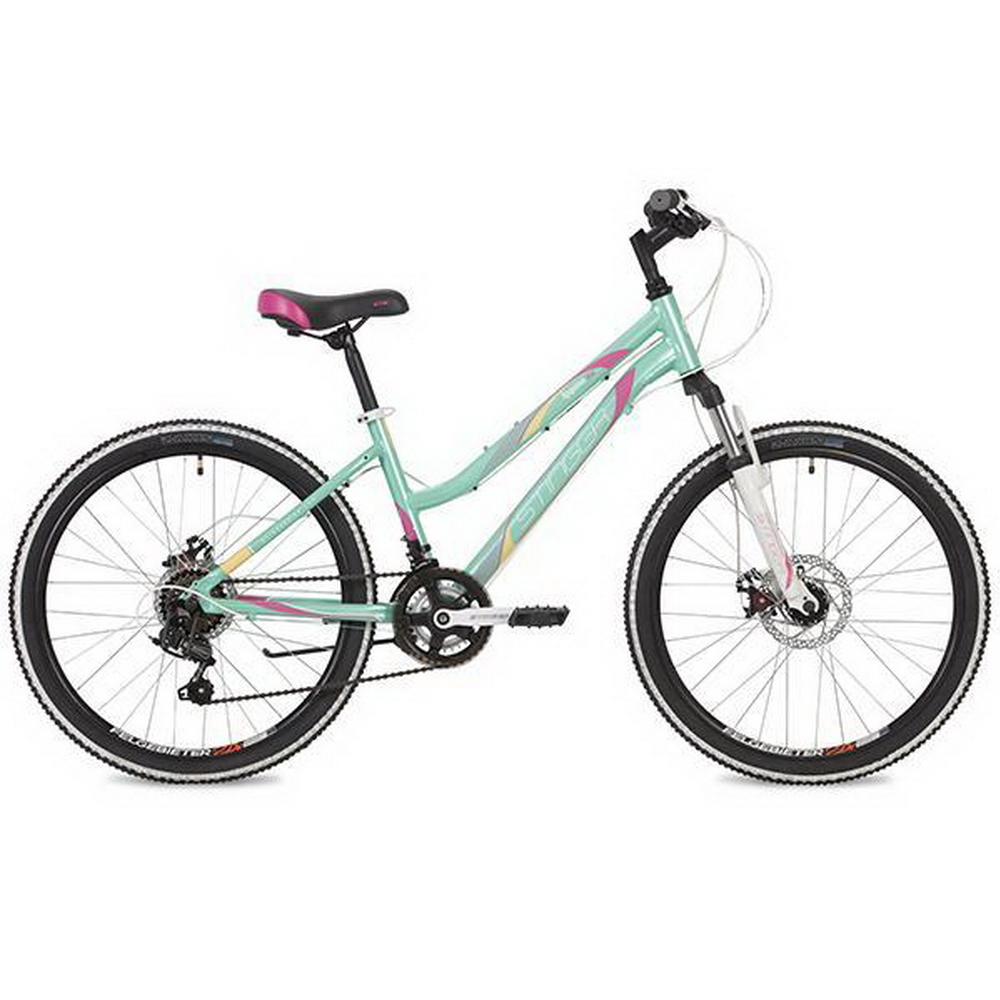 Велосипед 24 подростковый STINGER Laguna D (2019) количество скоростей 12 рама алюминий 14 зеленый
