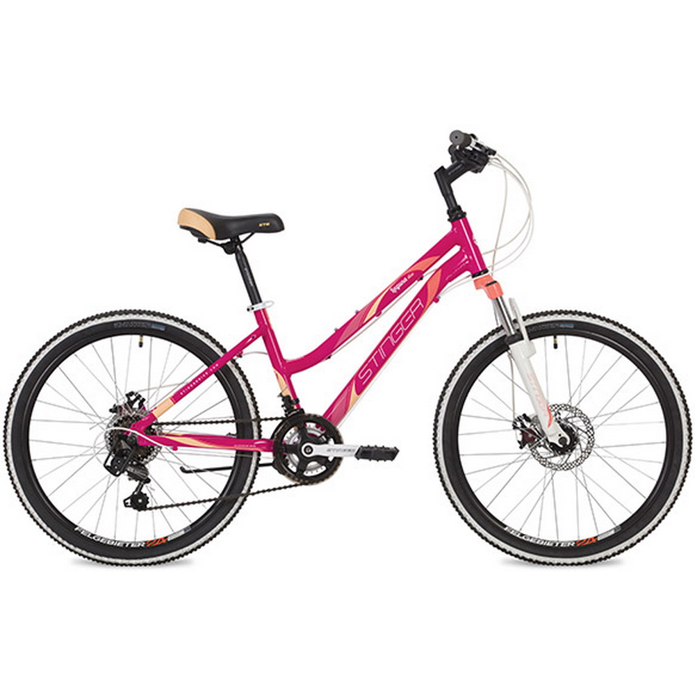 Велосипед 24 подростковый STINGER Laguna D (2019) количество скоростей 12 рама алюминий 14 розовый