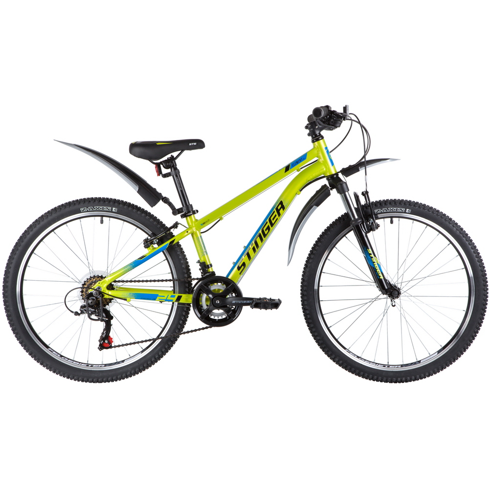 Велосипед 24 подростковый STINGER Element Std (2020) количество скоростей 21 рама алюминий 12 зеленый