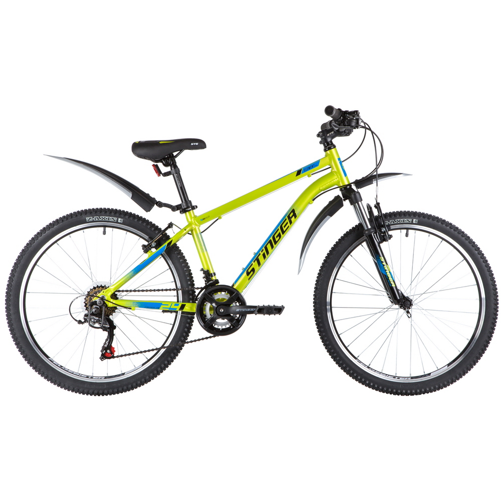 Велосипед 24 подростковый STINGER Element Std (2020) количество скоростей 21 рама алюминий 14 зеленый