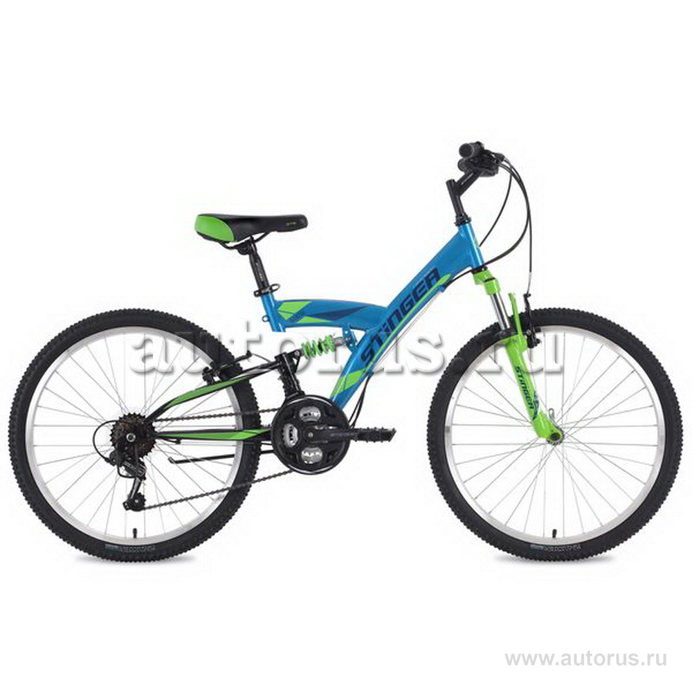 Велосипед 24 подростковый STINGER Banzai (2020) количество скоростей 18 рама алюминий 14 синий