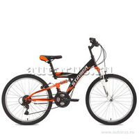 Велосипед 24 подростковый STINGER Banzai (2018) количество скоростей 18 рама сталь 16 черный