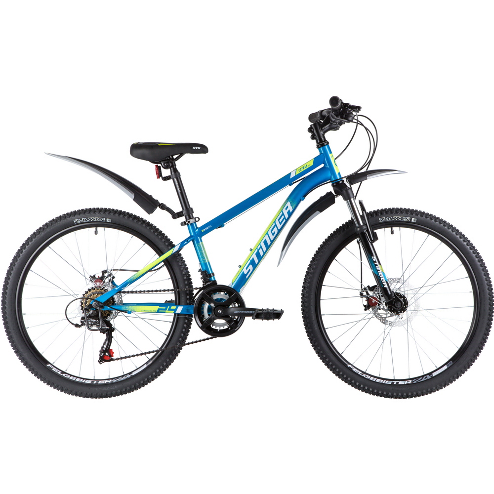 Велосипед 24 подростковый STINGER Caiman D (2020) количество скоростей 18 рама сталь 12 синий