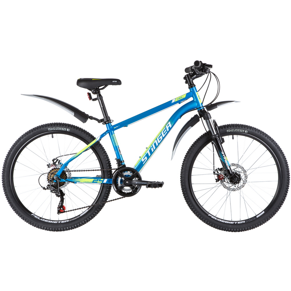 Велосипед 24 подростковый STINGER Caiman D (2020) количество скоростей 18 рама сталь 14 синий