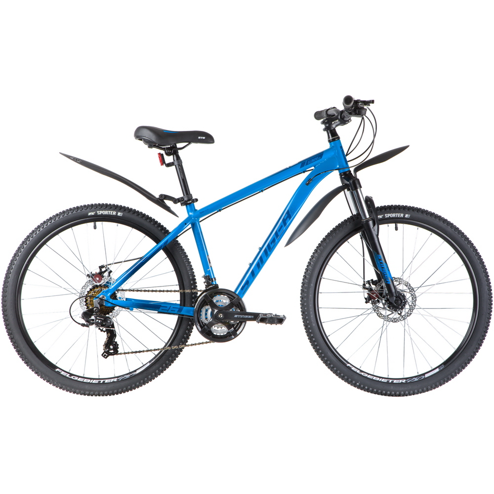 Велосипед 26 горный STINGER Element Evo (2020) количество скоростей 21 рама алюминий 16 синий