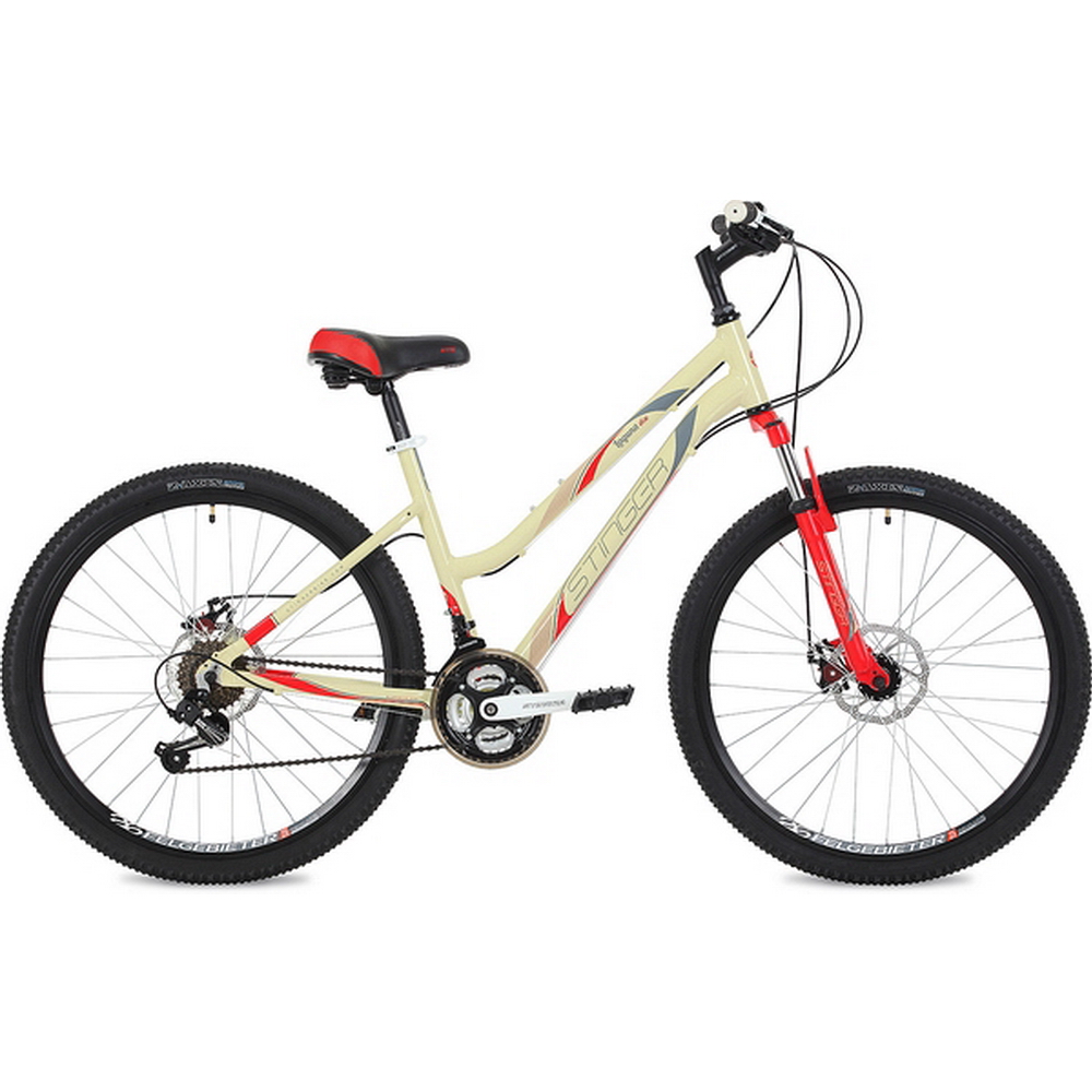 Велосипед 26 горный STINGER Laguna D (2019) количество скоростей 18 рама алюминий 17 бежевый