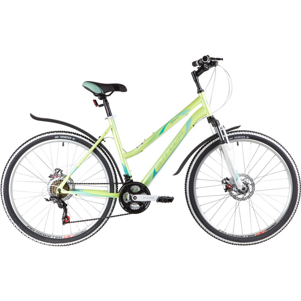 Велосипед 26 горный STINGER Latina D (2020) количество скоростей 18 рама сталь 19 зеленый