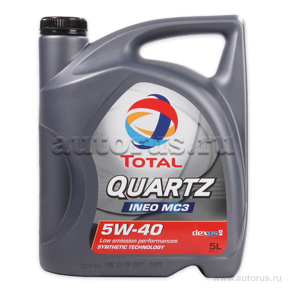 Масло моторное Total Quartz Ineo MC3 5W40 синтетическое 5 л 174777