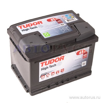 Аккумулятор TUDOR High-Tech 61 А/ч обратная R+ EN 600A 242x175x175 TA612 TA612