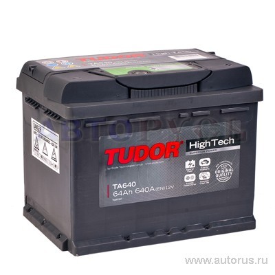 Аккумулятор TUDOR High-Tech 64 А/ч обратная R+ EN 640A 242x175x190 TA640 TA640