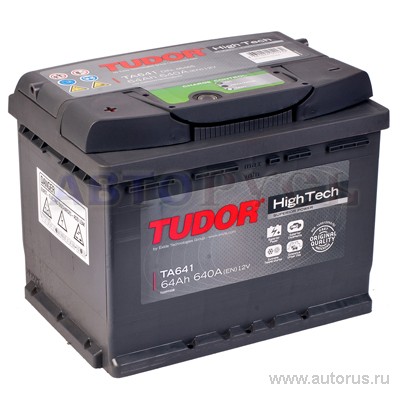 Аккумулятор TUDOR High-Tech 64 А/ч прямая L+ EN 640A 242x175x190 TA641 TA641