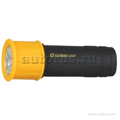 Фонарь 3XR03 светофор, желтый с черным, 9 LED, пластиковый, блистер Ultraflash LED15001-B