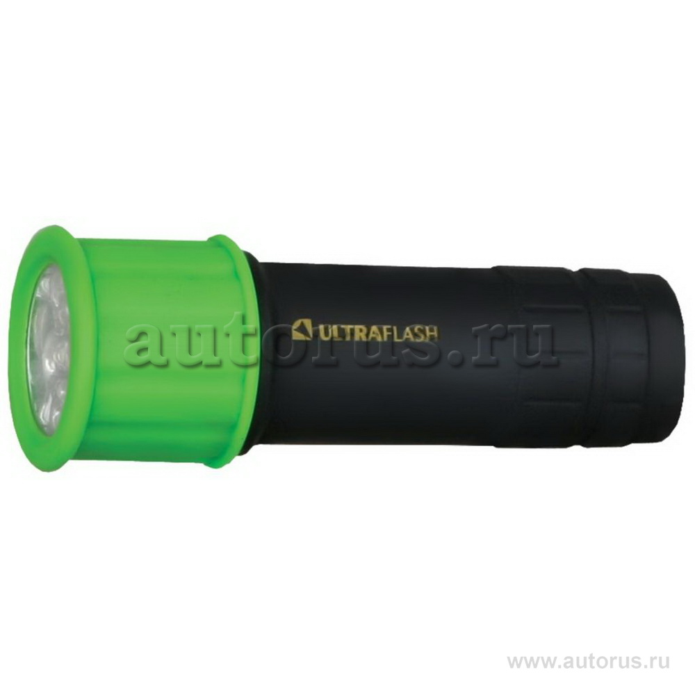 Фонарь 3XR03 светофор, зеленый с черным, 9 LED, пластик, блистер Ultraflash LED15001-C