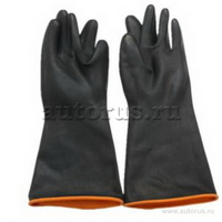 Перчатки хозяйственные латексные, черные M (8) UNITRAUM UNWJID6008