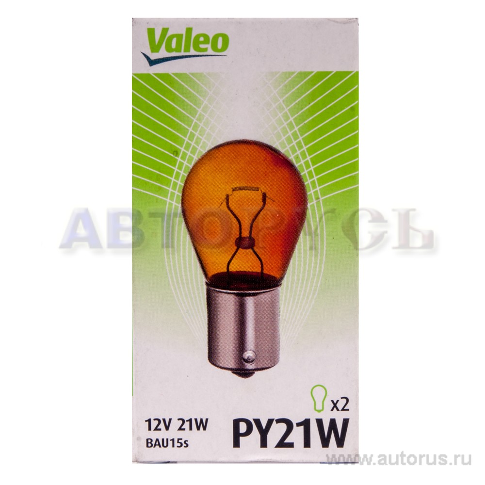 Лампа 12V PY21W 21W VALEO 2 шт. картон 032 103